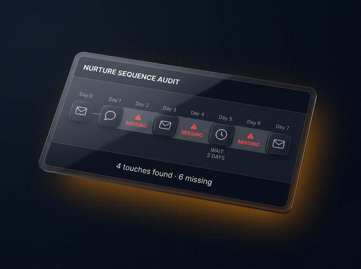 Nurture sequence audit