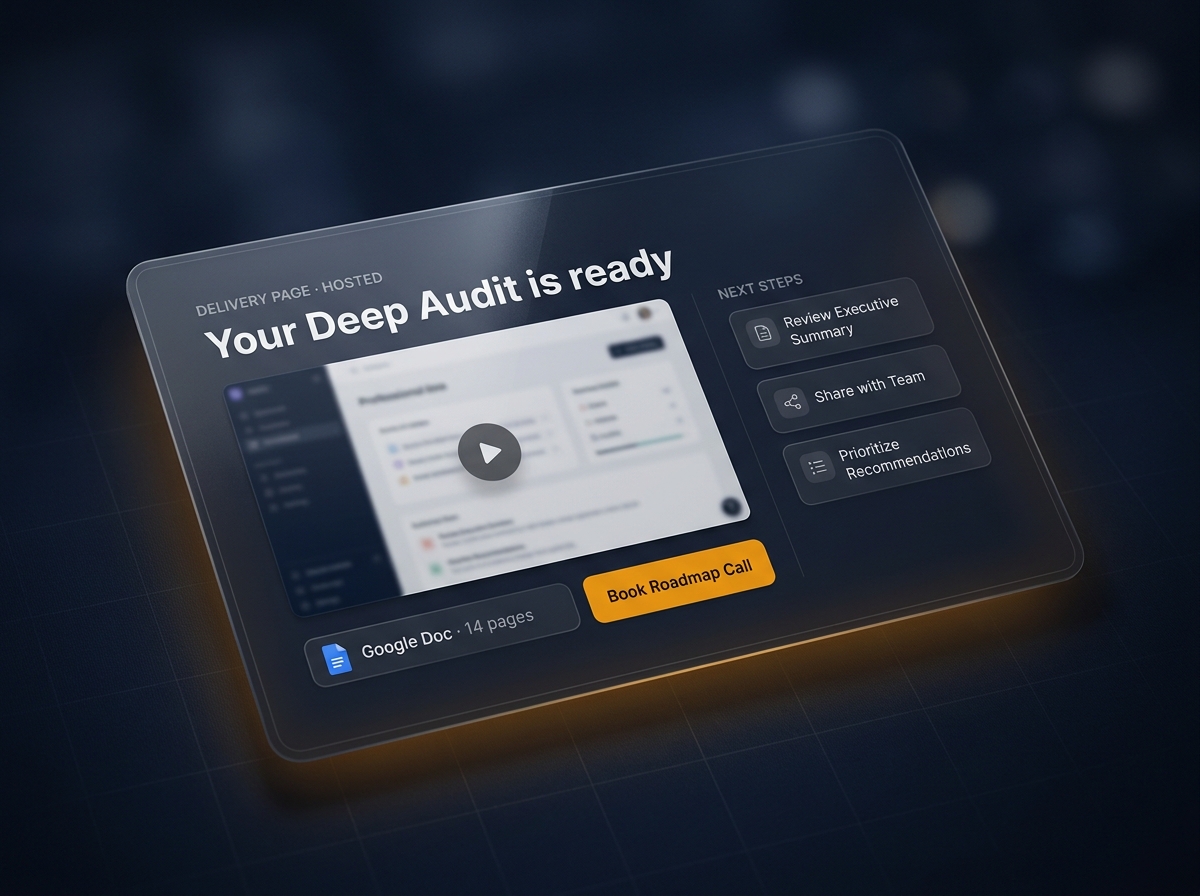 Delivery page mockup