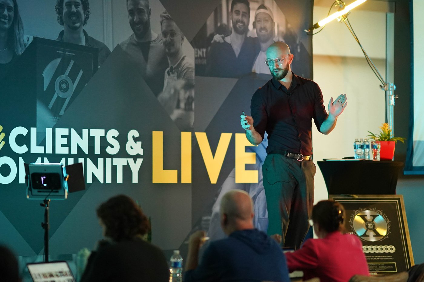 John Coburn speaking at Clients & Community LIVE